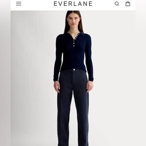Everlane Women's Wide Leg Pants in Navy